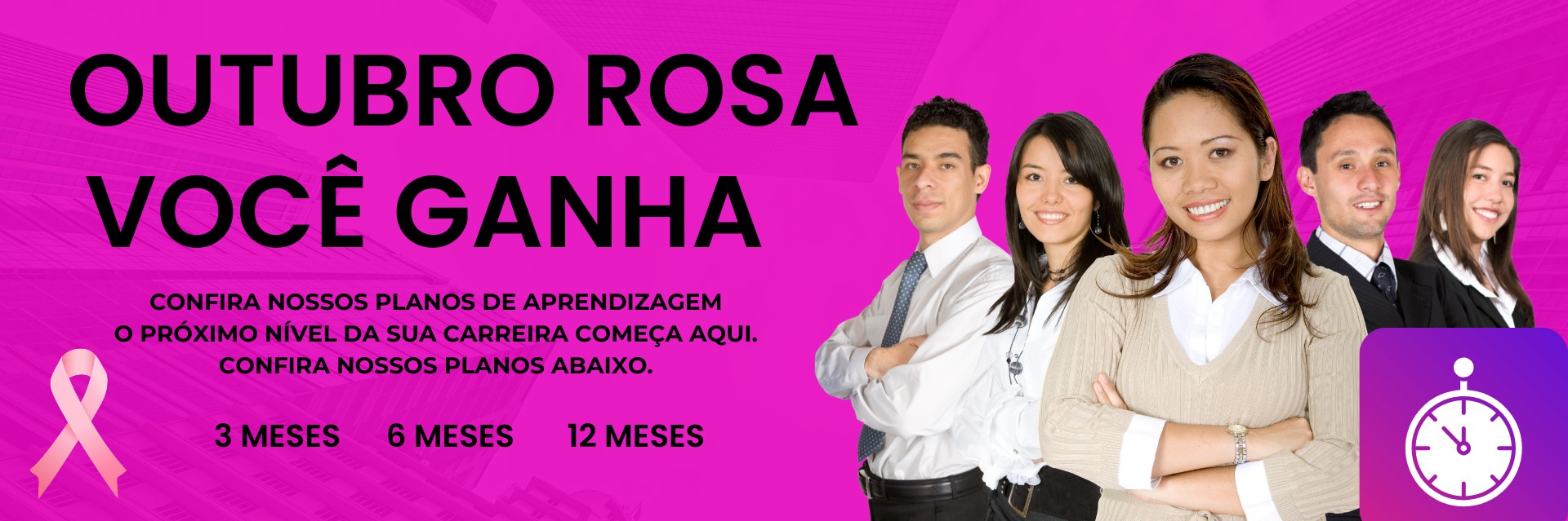 Banner assinatura rosa